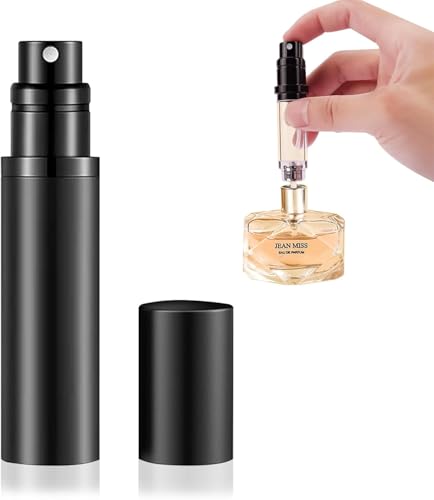 ZMaglorian Tragbarer Parfümzerstäuber, nachfüllbar, leere Reise-Sprühflasche, Nano-Nebel, Bodenfüllung, Mini-Zerstäuber, Taschengröße, Damen und Herren (klassisch, schwarz) von ZMaglorian