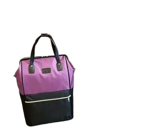 Reisetasche Mit Rollen Frauen Rädern Rucksack Frau Reise Trolley Tasche Reise Rucksack Mit Rädern Oxford Große Kapazität Reise Roll Gepäck Taschen Für Reisen(Purple) von ZNJAMN
