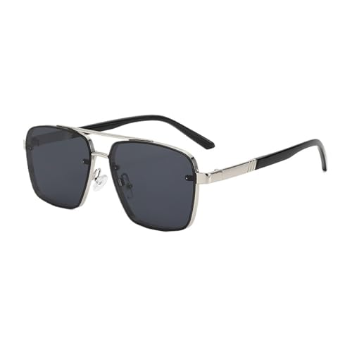ZNJAMN Sonnenbrille Oversize Retro Doppelbrücken Polygon Quadrat Metall Herren Sonnenbrille Damen FüR Fahren(Color5) von ZNJAMN
