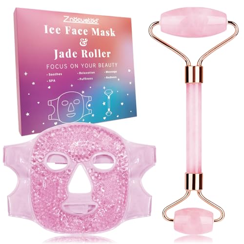 ZNÖCUETÖD Ice Face Roller Facial Jade Roller and Ice Face Mask Cold Cooling Gel Mask Gift Set for Women Face Aging Wrinkles Lifting Firming, Eye Roller for Puffy Eyes SPA Tools ZNÖCUETÖD Ice Face Roller Facial Jade Roller and Ice Face Mask Cold Cooling Gel Mask Gift Set for Women Face Aging Wrinkles Lifting Firming, Eye Roller for Puffy Eyes SPA Tools von ZNÖCUETÖD