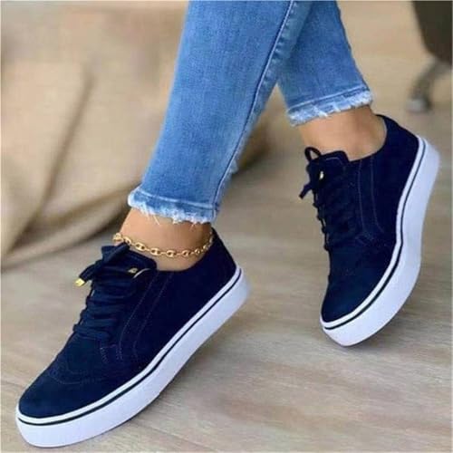 Frauen Casual Schuhe Frühjahr und Sommer, Frauen Mode Turnschuhe, rutschfeste Gehschuhe Bequeme Laufschuhe(Blue,43) von ZNSUVCUT