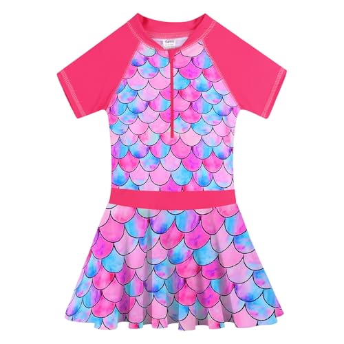 ZNYUNE Mädchen Badeanzug Rüschen-Tankini-Modischer Badeanzüge UV-Schutz 50+ Badebekleidung mit Reißverschluss für Kinder 3-12 Jahre zum Schwimmen S485 HotPinkScale 152/158 ZNYUNE Mädchen Badeanzug Rüschen-Tankini-Modischer Badeanzüge UV-Schutz 50+ Badebekleidung mit Reißverschluss für Kinder 3-12 Jahre zum Schwimmen S485 HotPinkScale 152/158 von ZNYUNE