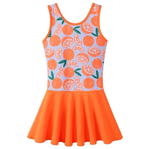 ZNYUNE Mädchen Einteiler uv Badebekleidung uv Kleidung Kinder bade Shirt mädchen S383 Lemon 104/110 von ZNYUNE