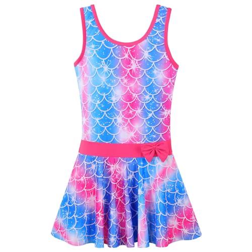 ZNYUNE Mädchen Einteiler uv Badebekleidung uv Kleidung Kinder bade Shirt mädchen S458 BluePinkScale 152/158 ZNYUNE Mädchen Einteiler uv Badebekleidung uv Kleidung Kinder bade Shirt mädchen S458 BluePinkScale 152/158 von ZNYUNE