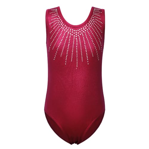 ZNYUNE Mädchen Einteiliger Glitzer Gymnastikanzug Tanz Ballett Gymnastik Trikot Blau Farbverlauf 14A von ZNYUNE