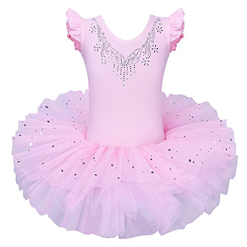 ZNYUNE Mädchen Kinder Ballett Tanz Kleid Klassik Ballettanzug 184 Rose XL von ZNYUNE