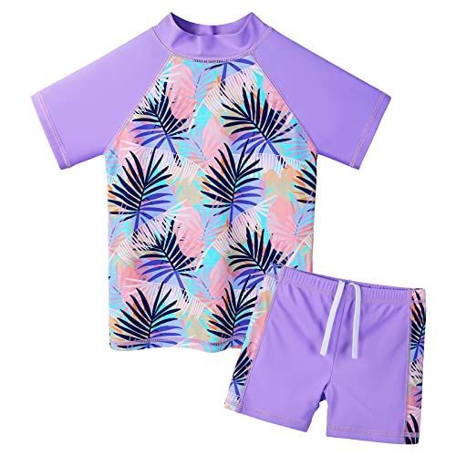 ZNYUNE Mädchen Zweiteiliger Badeanzug Stoffdruck Kinder Schwimmanzug Badehose Badebekleidung UV-Schutz 50+ Badeset Rash Guards Bademode S399 PurpleLeaves 8A ZNYUNE Mädchen Zweiteiliger Badeanzug Stoffdruck Kinder Schwimmanzug Badehose Badebekleidung UV-Schutz 50+ Badeset Rash Guards Bademode S399 PurpleLeaves 8A von ZNYUNE