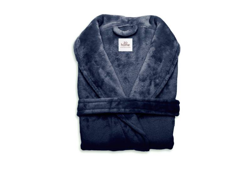 ZO HOME Bademantel Cara Bademantel Lang XL Navy Blue Bademantel XL Navy-Blue Uni, Bademantel Morgenmantel ZO HOME Bademantel Cara Bademantel Lang XL Navy Blue Bademantel XL Navy-Blue Uni, Bademantel Morgenmantel von ZO HOME
