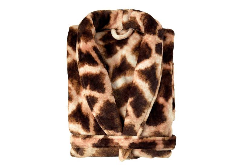 ZO HOME Bademantel Giraffe Bademantel Lang S Brown Bademantel S Brown Fauna, Bademantel Morgenmantel von ZO HOME