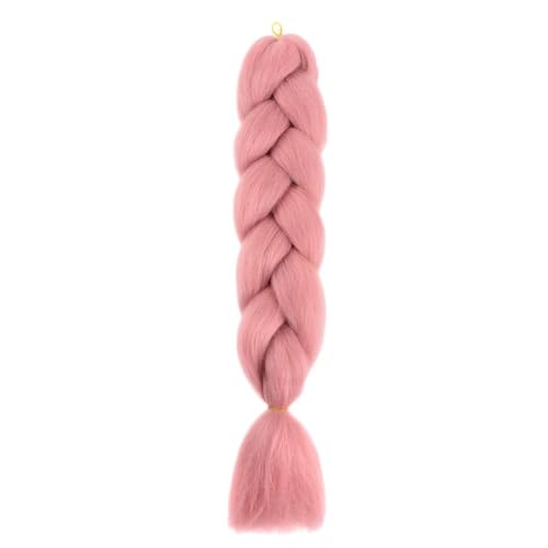 ZOAPDEBCE Menschliches Haar Verlängerungsband, 100G 24-Zoll-Jumbo-Zopf-Häkelhaarverlängerung for Zöpfe, Regenbogen-Flechthaar, vorgedehntes Kunsthaar for Mädchen (1)(A17) von ZOAPDEBCE
