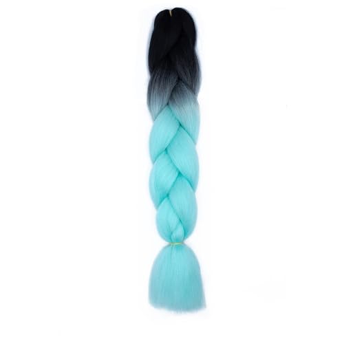 ZOAPDEBCE Menschliches Haar Verlängerungsband, 100G 24-Zoll-Jumbo-Zopf-Häkelhaarverlängerung for Zöpfe, Regenbogen-Flechthaar, vorgedehntes Kunsthaar for Mädchen (1)(B16) von ZOAPDEBCE