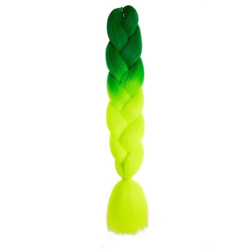 ZOAPDEBCE Menschliches Haar Verlängerungsband, 100G 24-Zoll-Jumbo-Zopf-Häkelhaarverlängerung for Zöpfe, Regenbogen-Flechthaar, vorgedehntes Kunsthaar for Mädchen (1)(B43) von ZOAPDEBCE