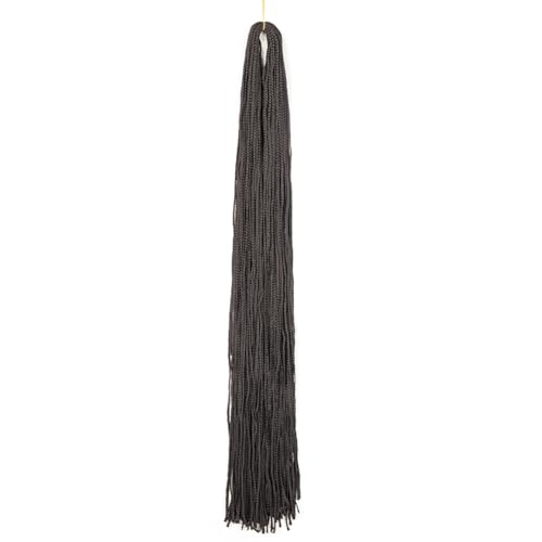 ZOAPDEBCE Menschliches Haar Verlängerungsband, Lange vorgeschlungene Mikro-Zöpfe, 61 cm, synthetische Zöpfe, dünne kleine Box-Zöpfe, gehäkeltes, gedrehtes Haar for Frauen und Mädchen (4)(2) von ZOAPDEBCE