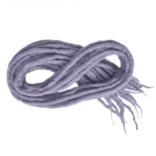 ZOAPDEBCE Menschliches Haar Verlängerungsband, Synthetische Dreadlocks häkeln Zopfhaar 20 Zoll weiche Wolle Locs handgefertigte Flechthaarverlängerung (BD)(Gris) von ZOAPDEBCE