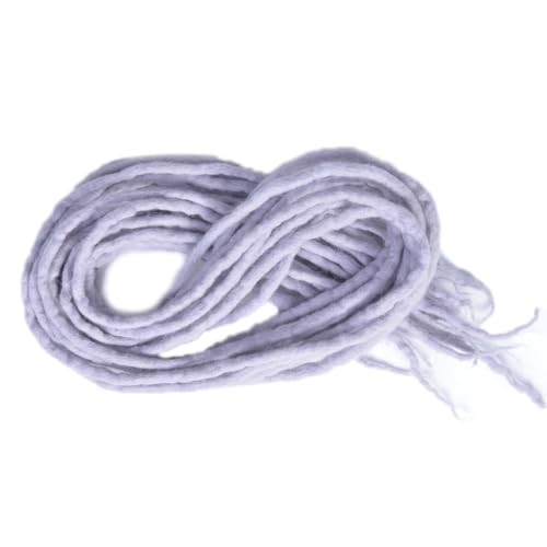 ZOAPDEBCE Menschliches Haar Verlängerungsband, Synthetische Dreadlocks häkeln Zopfhaar 20 Zoll weiche Wolle Locs handgefertigte Flechthaarverlängerung (BD)(Light grey) von ZOAPDEBCE