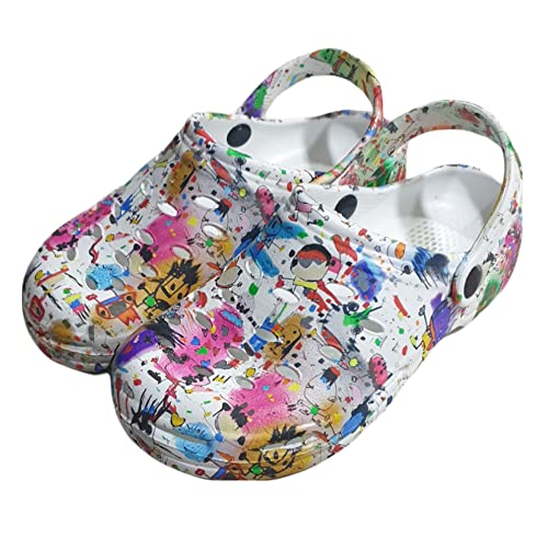 ZOCODIP Gesundheits-Clogs für Damen, lustig, bequem, aus Gummi, leicht, für Arbeit, Krankenschwester und Gastgewerbe, mit Wasserdruck, Xavi Carbonell, 40 EU von ZOCODIP