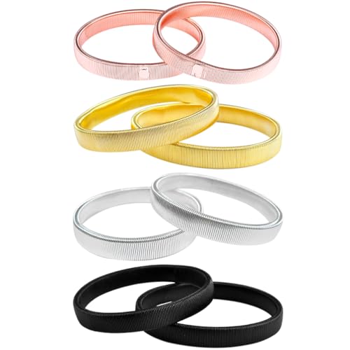 ZOCONE 4 Paar Elastische Ärmelhalter Damen Mehrfarbige Anti Rutsch Ärmelhalter Herren Metall Ärmelraffer Erwachsene Hülsenhalter Hemd Ärmelhalter Sleeve Holders zum Fixiert Ärmel von ZOCONE