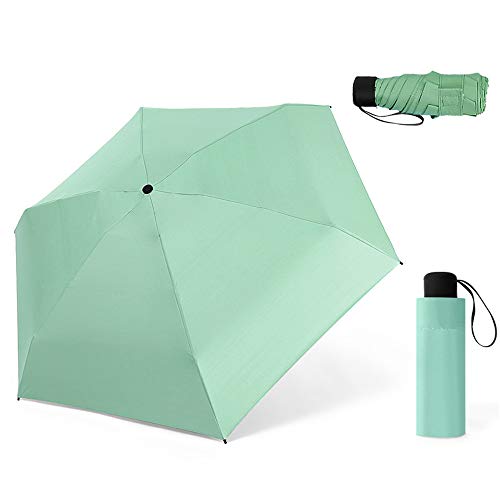 ZOCONE Ultraleichter Faltschirm Taschen Reiseschirm Sonnenschirm Sonnenschutz und regenfest Outdoor Mini Regenschirm kleiner leichter UV Faltschirm für Erwachsene und Kinder von ZOCONE