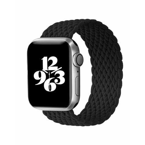 Geflochtenes Solo-Armband für Apple Watch, 38 mm, 40 mm, 41 mm, 42 mm, 44 mm, 45 mm, 49 mm, Ultra/2, für Herren/Damen, dehnbares Nylon-Sportarmband für iWatch-Bänder Serie 9/8/7/6/5/4/3/2/SE (38 mm, von ZOE BANDZ