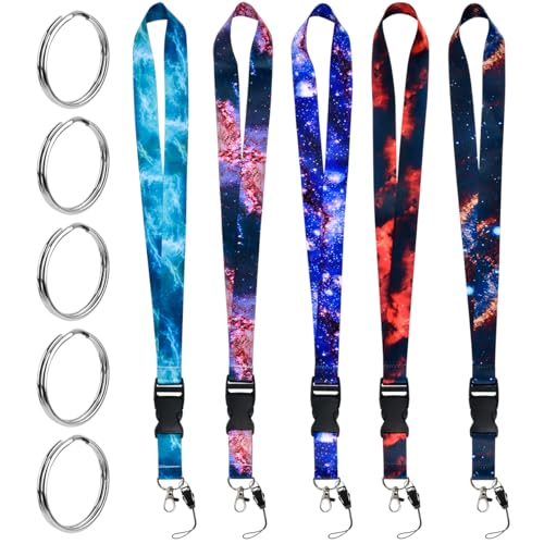 5PCS Schlüsselbänder zum Umhängen Schlüsselband Abnehmbare Schnalle Niedlich Schlüsselband mit Schlüsselbund für Kartenhuellen Eltern Ausweise Handy Schlüssel Autoschlüssel Kamera Gurt Mehrfarbig von ZOGPLG