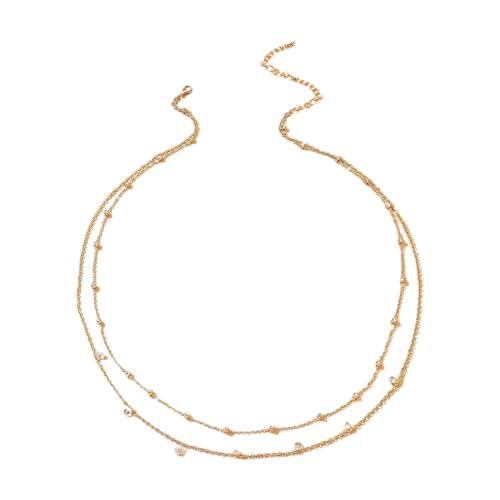 ZOKJSW Verstellbare Bikini Körperketten Mehrschichtiger Taillenschmuck Zubehör für Frauen Mädchen Strand Sommer, Gold Farbe Böhmischen Taillenketten Bauchketten mit Pailletten von ZOKJSW