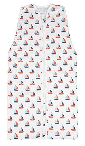 ZOLLNER Sommerschlafsack für Kinder - luftiger Schlafsack aus atmungsaktiver Baumwolle - Größe 90 - mit flexiblem Reißverschluss und Kinnschutz - ohne Ärmel - Oeko Tex® zertifiziert von ZOLLNER