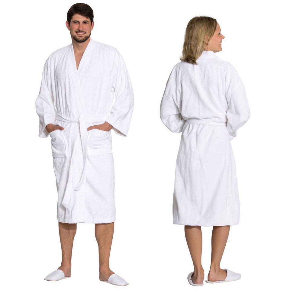 ZOLLNER Unisex-Bademantel, 100% Baumwolle, Kimono-Kragen, Gürtel, Kimono-Kragen, 100% Baumwolle, vom Hotelwäschespezalisten, S-6XL ZOLLNER Unisex-Bademantel, 100% Baumwolle, Kimono-Kragen, Gürtel, Kimono-Kragen, 100% Baumwolle, vom Hotelwäschespezalisten, S-6XL von ZOLLNER