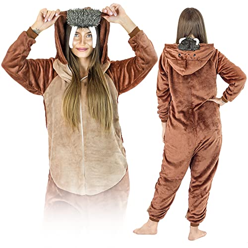 ZOLTA Jumpsuit Onesie für Damen und Herren - Sanft Kuschelig Unisex Pyjama - Warme Schlafanzug - Karneval Kostüm Damen oder Herren - Kostüm Tiermotiv von ZOLTA