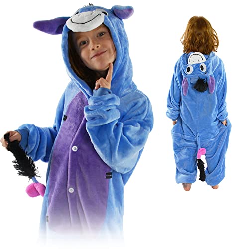 ZOLTA Jumpsuit Onesie für Kinder - Sanft Kuschelig Unisex Pyjama - Warme Schlafanzug - Karneval Kostüm für Mädchen und Jungen - Kostüm für Party und - Größe S M L von ZOLTA