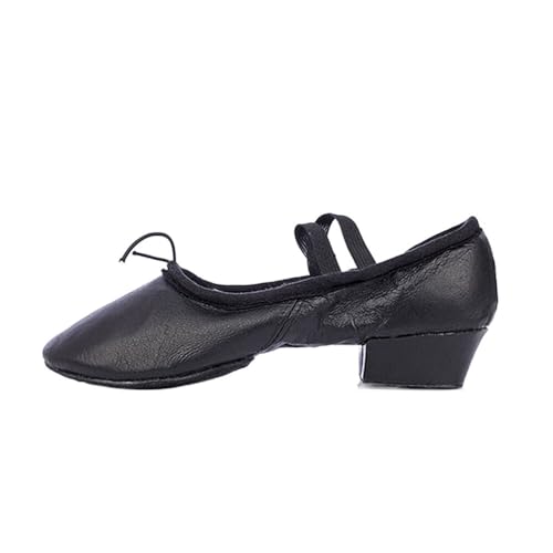 Ballettschuhe Jazz Tanzschuhe Frauen Mädchen Salsa Latein Tanzschuhe Praxis Ballett Ballsaal Tango Schuh Professionelle Lehrer Tanzschuhe, leder schwarz, 42.5 EU von ZOLULA