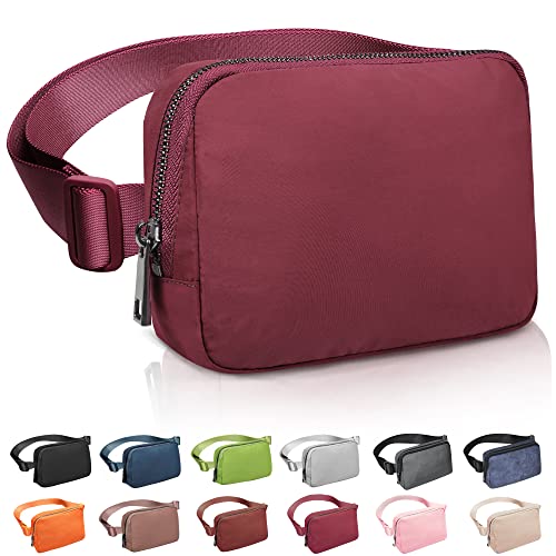 ZOMAKE Bauchtasche für Herren Damen - Sport Mode Hüfttaschen Hüfttasche für Outdoor Aktivität Reise Gürteltasche Stylisch mit Mehreren Fächern(Burgundisch) von ZOMAKE