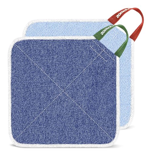 ZOMCHI Waschlappen - 2er Pack, Blau von ZOMCHI