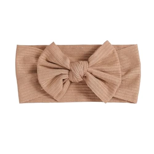 Solides Turban-Stirnband mit Schleifenknoten for Neugeborene, Mädchen, weicher Stoff-Kopfwickel for Kinder, Baby-Haar-Accessoires(5 light khaki) von ZONABSQQ