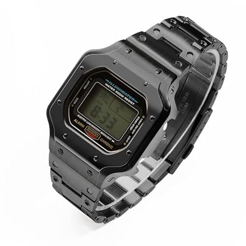 ZONABSQQ [ONTENY] Uhr Zubehör Strap Lünette for DW5600 GW-M5610 GWB5600HR DW5600E Edelstahl Fall Harz Strap(G) von ZONABSQQ