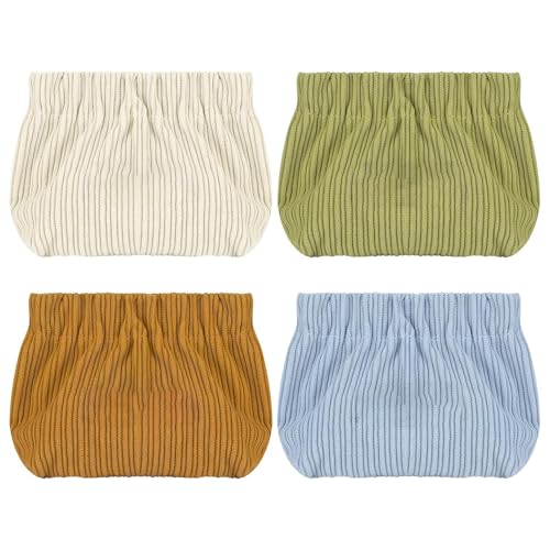 ZONADAH 4 Stück Cord-Organizer mit elastischem Haargummi, kleine Make-up-Tasche, tragbare Lippenstifttasche, Kosmetiktasche, kleine Kulturtasche für Frauen und Mädchen von ZONADAH