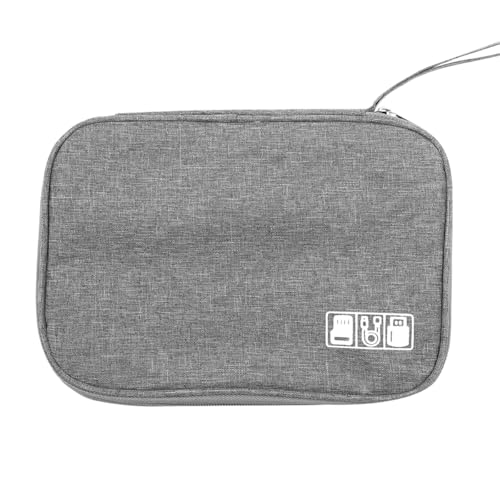 ZONADAH 23x16x3cm elektronischer Organizer Kabel Organizer Beutel Beutel Elektronik Zubehör Beutel Organizer Reise -Gadget -Tasche für Kabel Power Bank USB Drive Ladegerät Hartplatte Grau Grau von ZONADAH