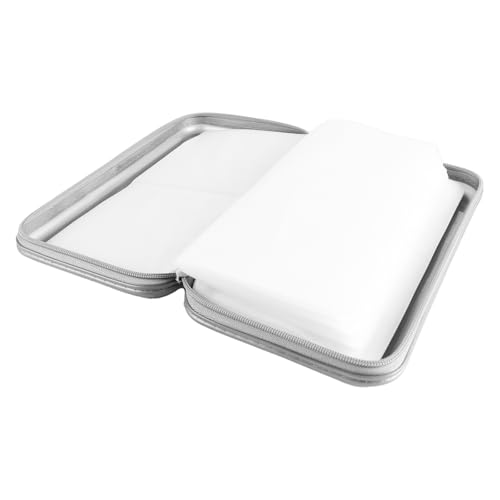 ZONADAH 80 Kapazität CD DVD -Hülle Wallet Hartabdeckung Carry Case tragbare Brieftasche Hülle Halter DJ -Disc -Speicherorganisator Beutel Binder für Auto Büro Home Silber von ZONADAH