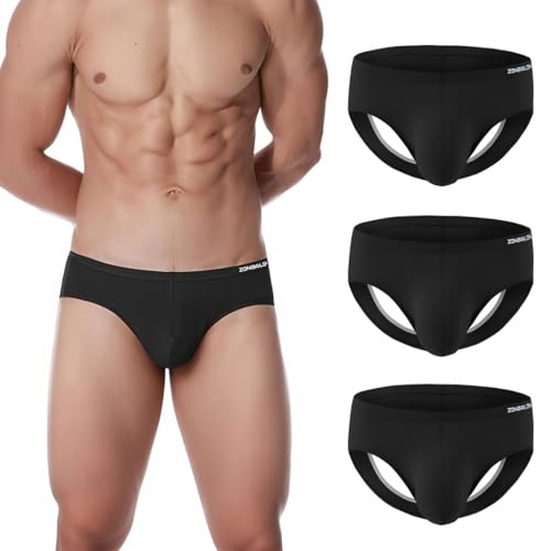 ZONBAILON Herren Jockstrap Unterwäsche Bulge Enhancing Tanga G String Mesh Jock Strap, 3er-Pack: Schwarz, XXX-Large ZONBAILON Herren Jockstrap Unterwäsche Bulge Enhancing Tanga G String Mesh Jock Strap, 3er-Pack: Schwarz, XXX-Large von ZONBAILON