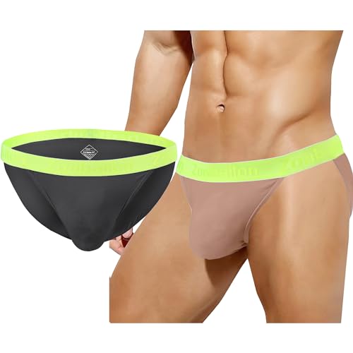 ZONBAILON Herren-Slips, 2er-Pack: Schwarz + Latte, XXX-Large von ZONBAILON