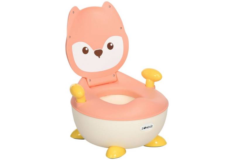 ZONEKIZ Toilettentrainer Kindertoilette Babytöpfchen im Fuchs-Design, seitliche Griffe, (Kindertoilette, 1-tlg), für Kleinkinder von 6 Monaten bis 3 Jahre von ZONEKIZ