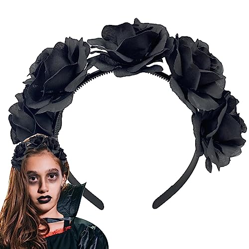 Gruseliges Halloween Stirnband, Damen Blumenkopfschmuck mit Spinne, Geschenk für Frauen und Mädchen, Halloween-Cosplay, Rollenspiel-Partyzubehör Zonewd von ZONEWD