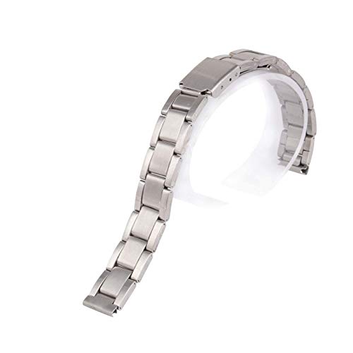 ZONSHJDKR Uhrenarmband Uhrenarmbänder aus Metall for Männer und Frauen, 12 14 16 18 20 22 24 mm, Ersatzarmband aus silbernem Edelstahl mit geradem Ende(A_12mm) von ZONSHJDKR