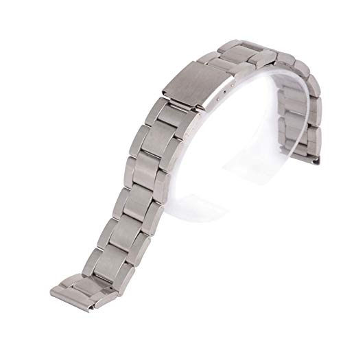 ZONSHJDKR Uhrenarmband Uhrenarmbänder aus Metall for Männer und Frauen, 12 14 16 18 20 22 24 mm, Ersatzarmband aus silbernem Edelstahl mit geradem Ende(A_16mm) von ZONSHJDKR