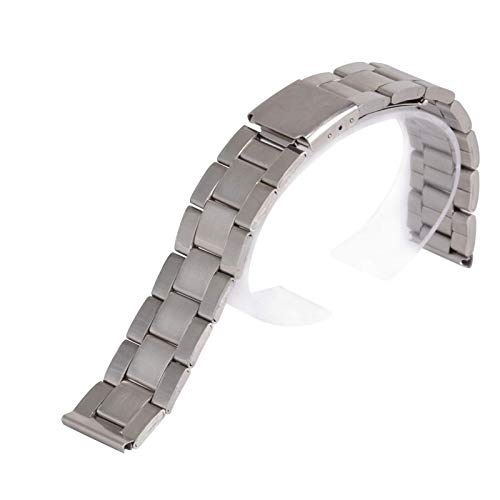 ZONSHJDKR Uhrenarmband Uhrenarmbänder aus Metall for Männer und Frauen, 12 14 16 18 20 22 24 mm, Ersatzarmband aus silbernem Edelstahl mit geradem Ende(A_18mm) von ZONSHJDKR