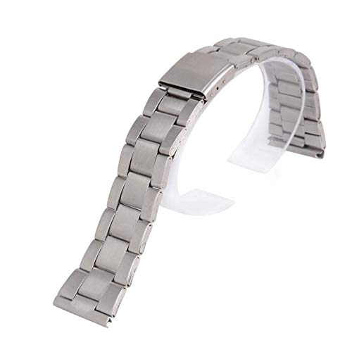 ZONSHJDKR Uhrenarmband Uhrenarmbänder aus Metall for Männer und Frauen, 12 14 16 18 20 22 24 mm, Ersatzarmband aus silbernem Edelstahl mit geradem Ende(A_22mm) von ZONSHJDKR