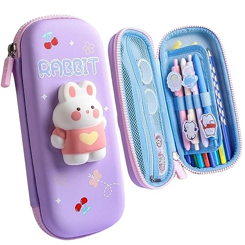 ZONTO Mäppchen 3D Dekompression Bleistift Fall Cartoon Bleistift Fall School Schreibkasten Schüler Bleistift Fall Kinderschule Vorräte-Kleiner Stil A3 von ZONTO