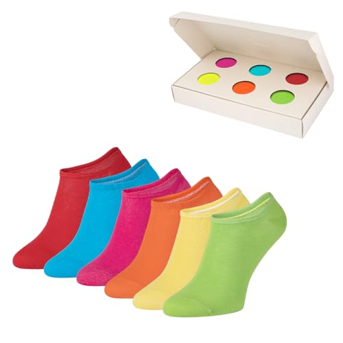 ZOOKSY - Basic Füßlinge Socken (6 Paar) I Sneakersocken für Damen & Herren I Sport Sneaker Socks I Sportsocken aus Baumwolle | Farbe: colour box von ZOOKSY