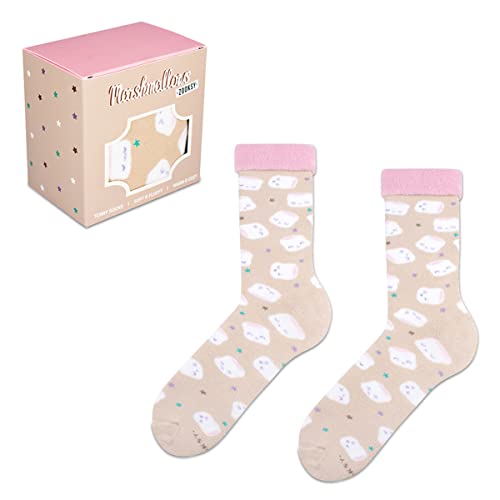 ZOOKSY - Bunte Socken für Damen & Herren I Lustige Strümpfe mit Baumwolle I Funny Unisex Socks I Hellbraun & Rosa I Größe 41-46 von ZOOKSY