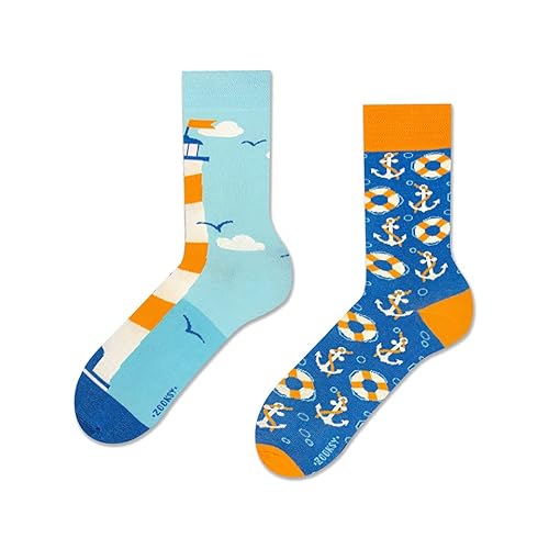 ZOOKSY - Lustige Bunte Socken für Damen und Herren (1 Paar) I Funny Socks I Verrückte Motivsocken mit Baumwolle I Bunt Motiv Socke I Meer Motive I Große: 41-46 von ZOOKSY