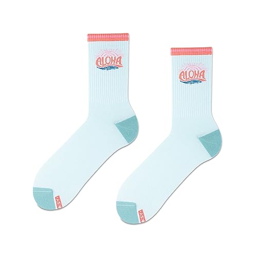ZOOKSY - Lustige Socken für Dammen and Herren 1 Paar SURF I Größe (41-46) I Bunte Socken I Baumwolle Lange Socken für Gute Laune I Socken mit Einem Thema Surf I Verrückte Socken Unixex I ALOHA von ZOOKSY